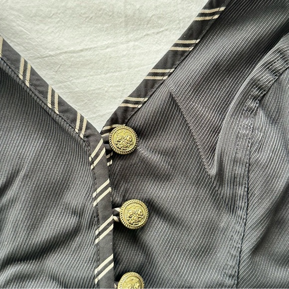 Vintage NWT Guess Vest Y2k Black Vest Halter Button Down L - Picture 6 of 13